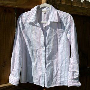 TALBOTS Dress shirt Rainbow Stripe Small Petite